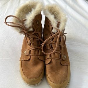 Sorel Explorer Joan Camel Brown/ Ancient Fossil Winter Boots